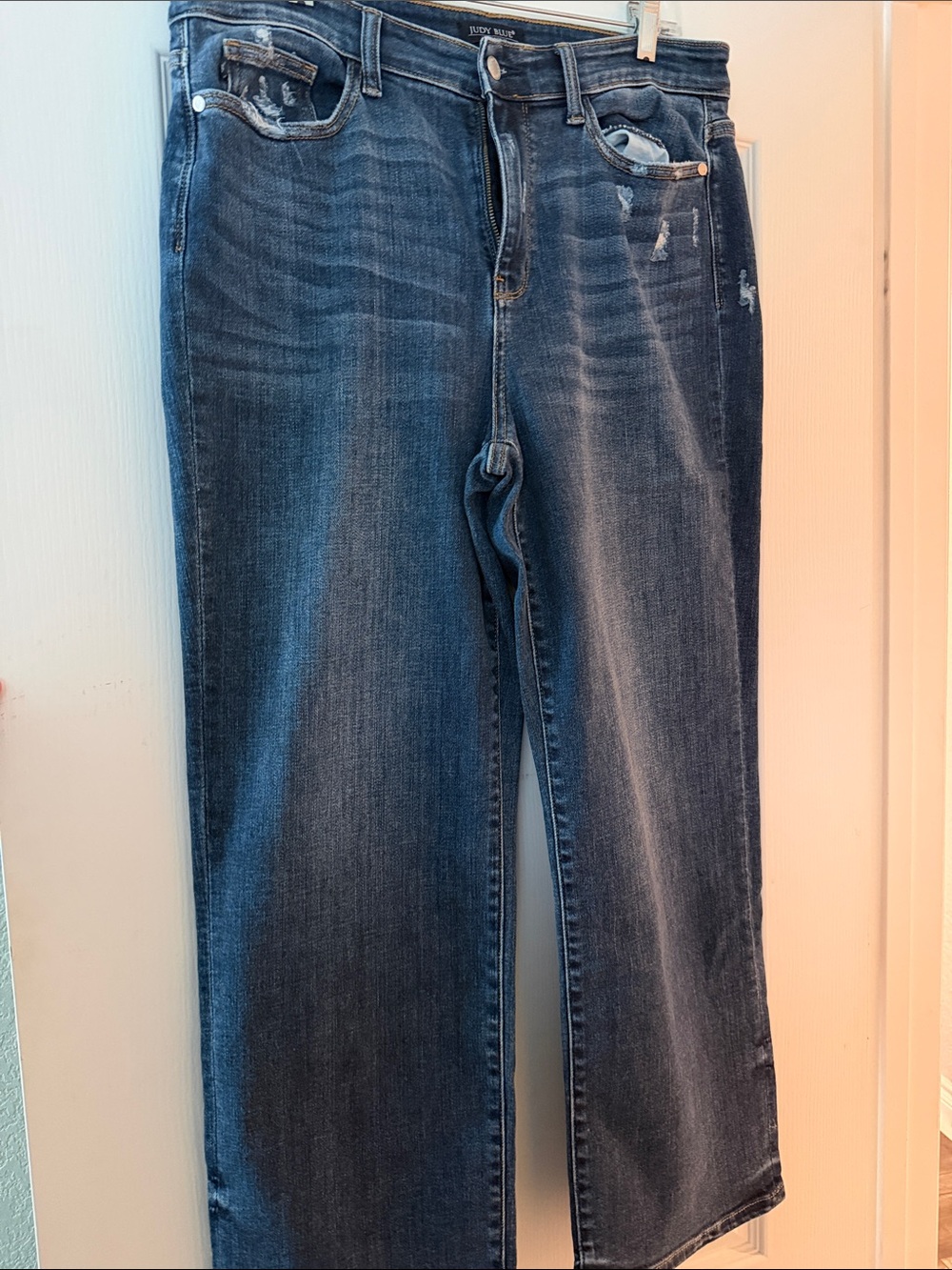Judy Blue Mid-Rise Wide Leg Leg Dark Blue Jeans